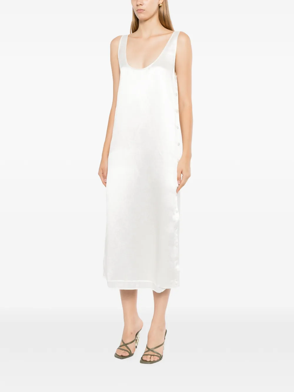 Cynthia Rowley Breakaway jurk met drukknopen Wit