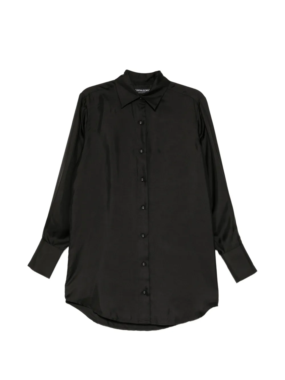 Cynthia Rowley Collectible Silk Shirt Dress In Black