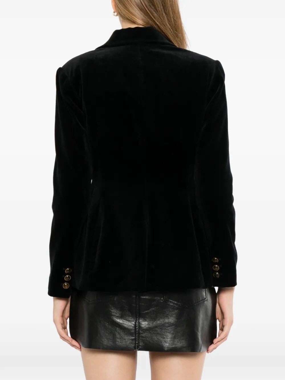 Cynthia Rowley Fluwelen blazer Zwart