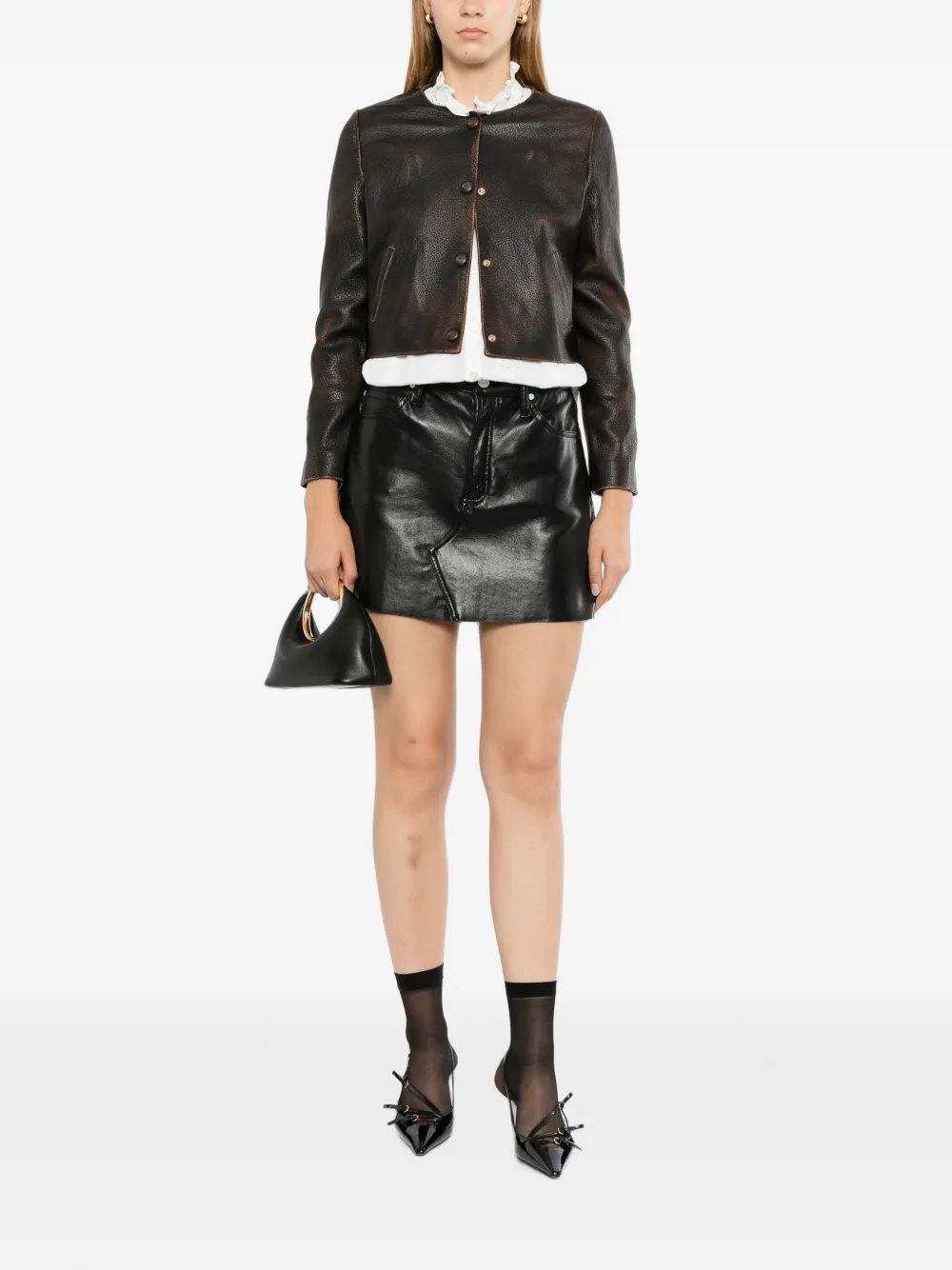 Cynthia Rowley Winona leren jack Bruin