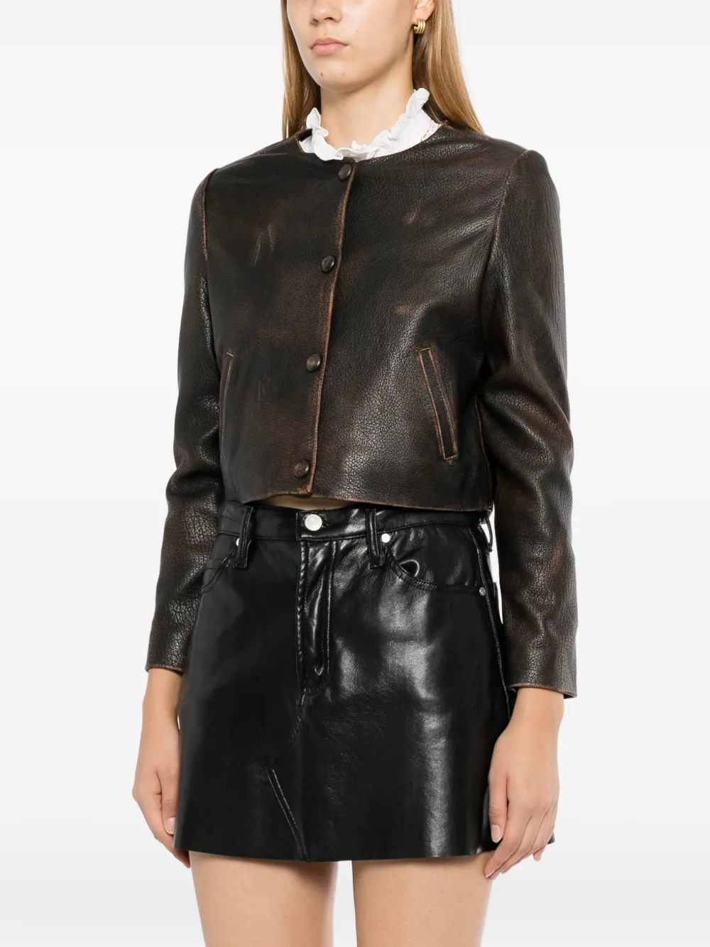 Cynthia Rowley Winona leren jack Bruin