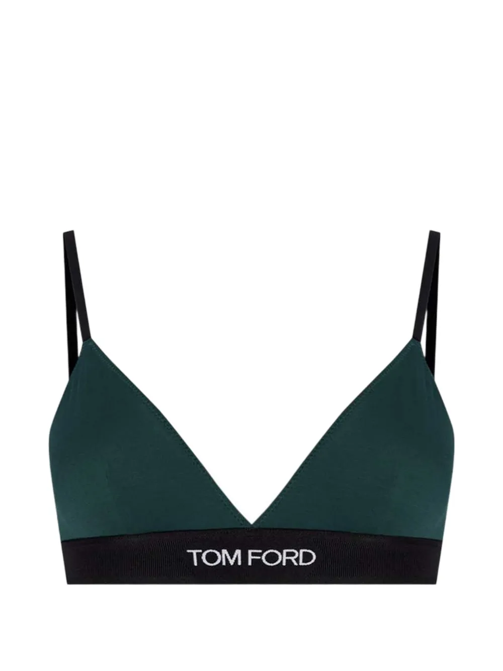 TOM FORD logo-underband triangle bra - Verde