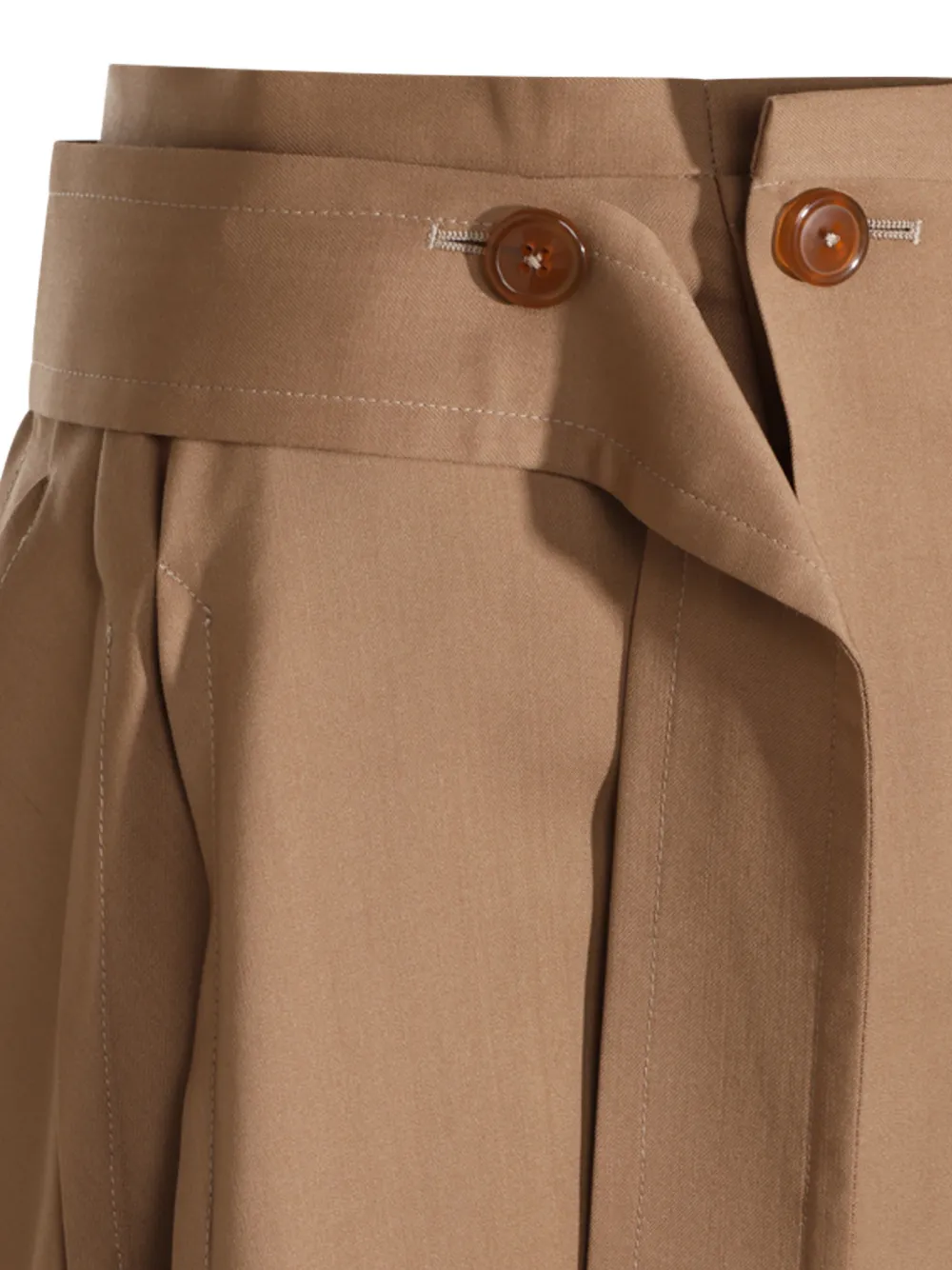 Vivienne Westwood Megan Kilt gelaagde mini-wikkelrok Beige