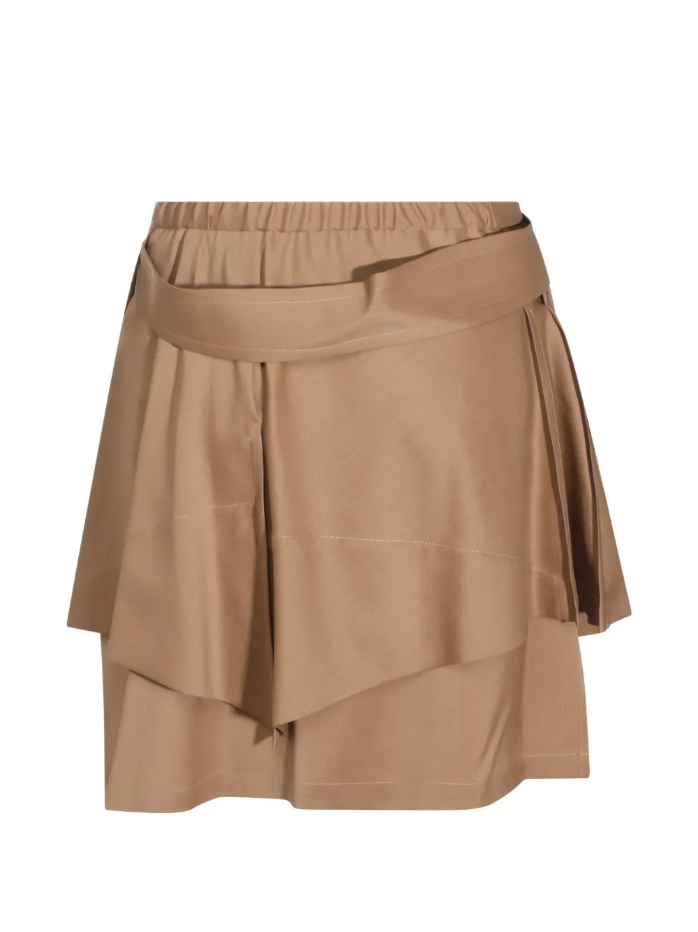 Vivienne Westwood Megan Kilt gelaagde mini-wikkelrok Beige