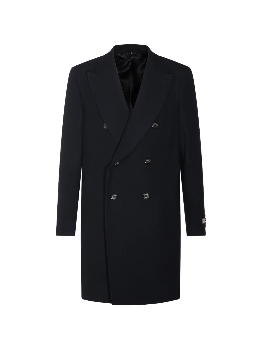 Canali double-breasted peak-lapels coat - Blau