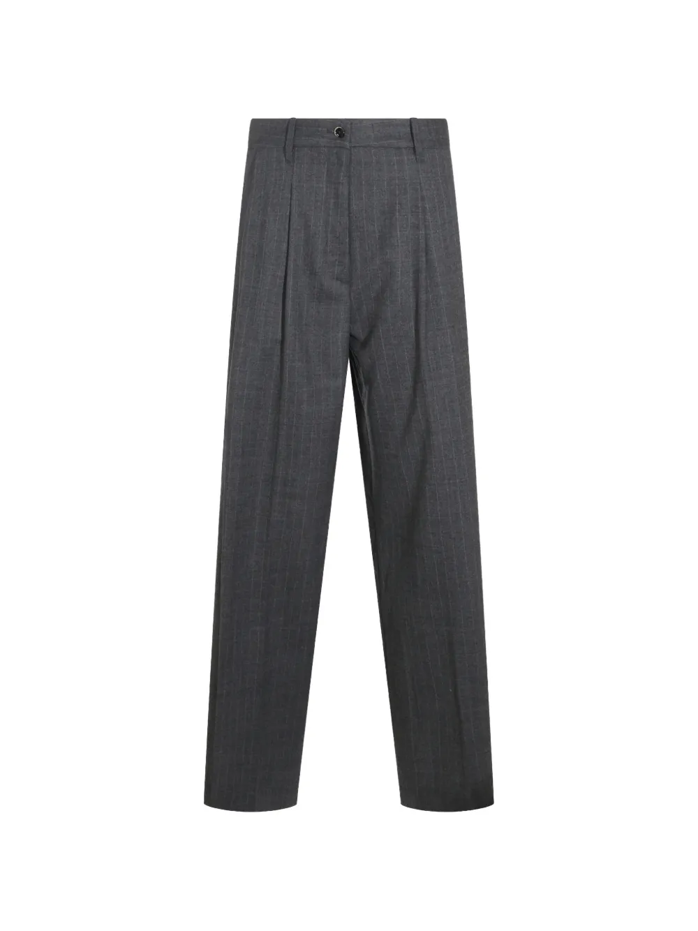 Nine In The Morning Pinstripe-pattern Pleated Trousers In Grey