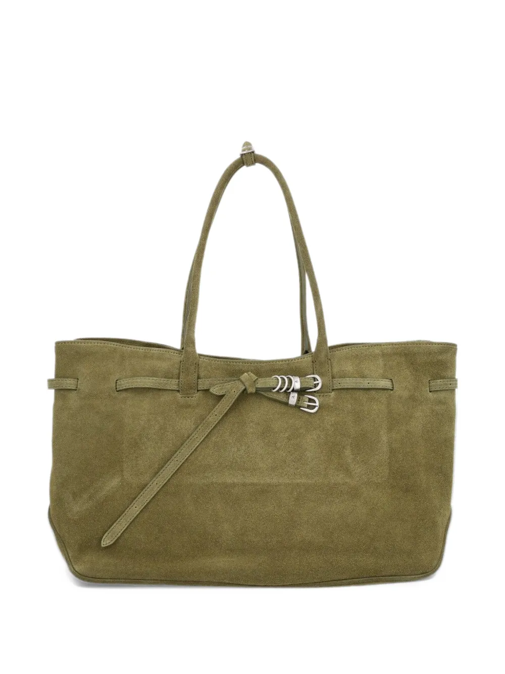 Marge Sherwood large Grandma Used buckle-detail shoulder bag - Verde