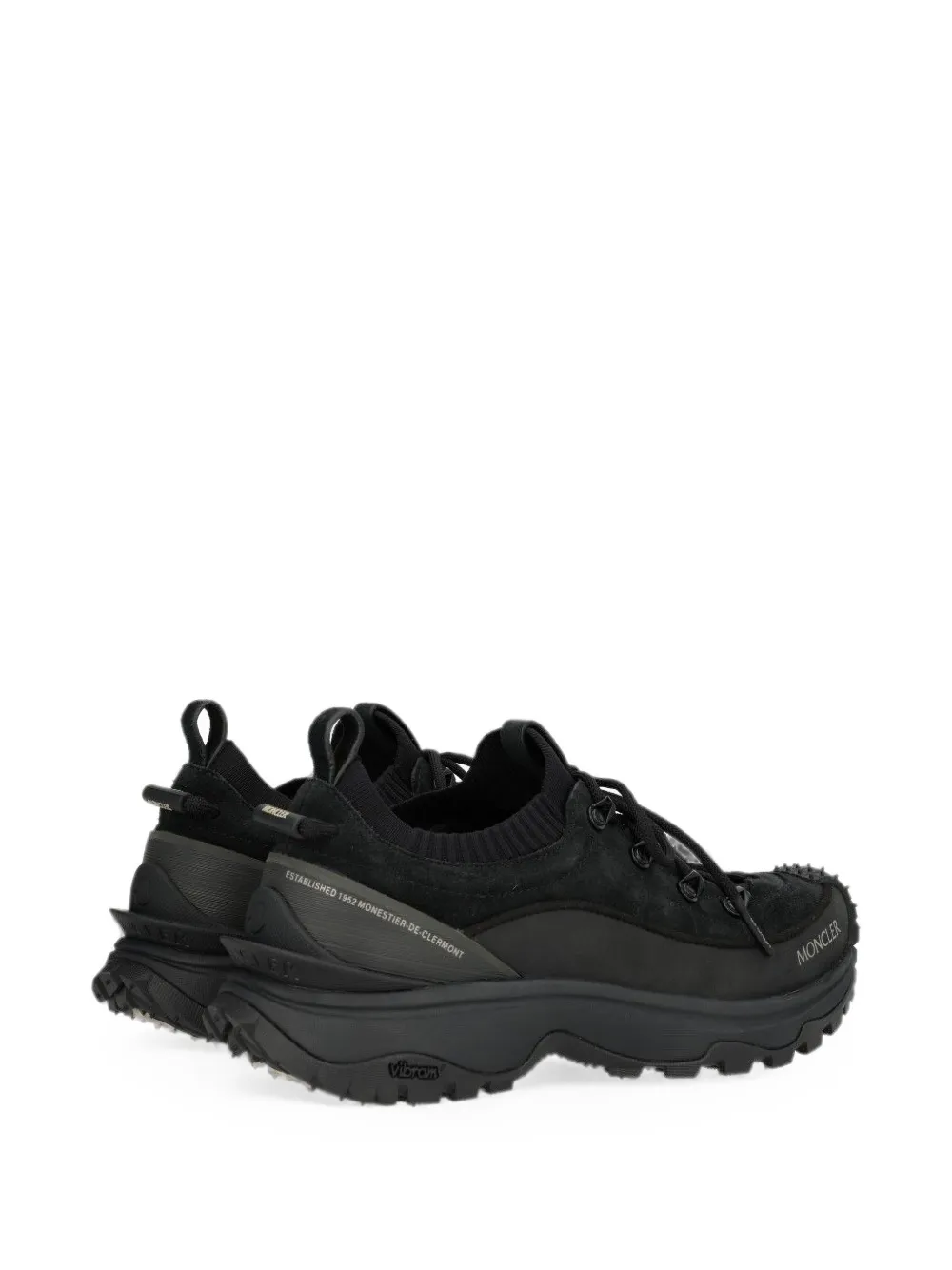 Moncler Trailgrip Lite3 suede sneakers Zwart