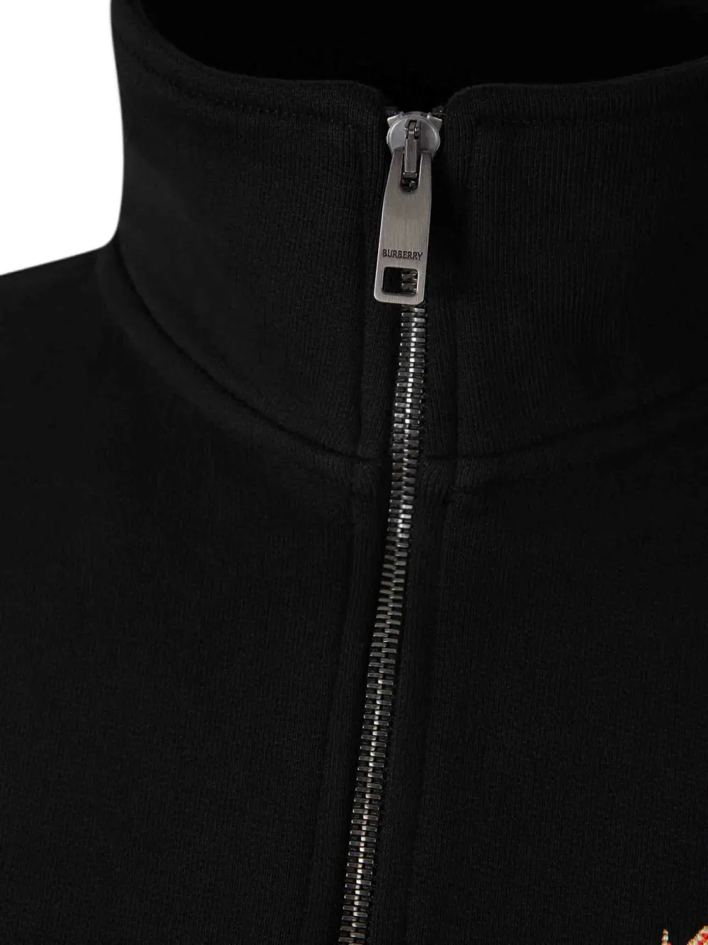 Burberry Sweater met geborduurd logo Zwart