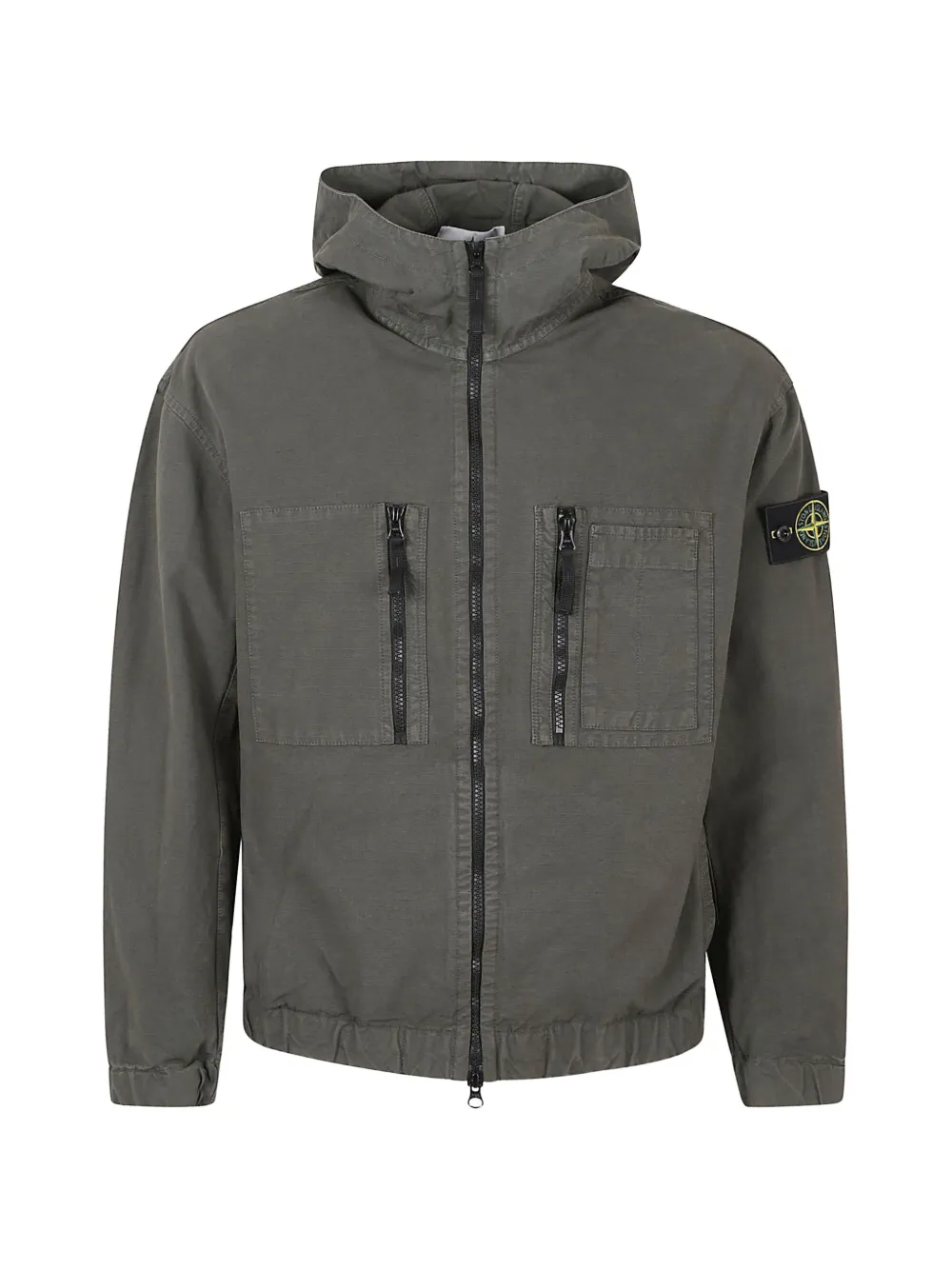 Stone Island 1200011 organic cotton ripstop overshirt - Grau