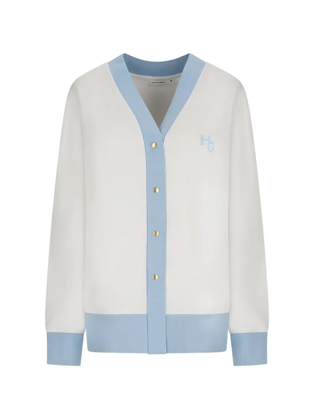 HOUSE OF GRAVITY Club contrast-trim cardigan - Toni neutri