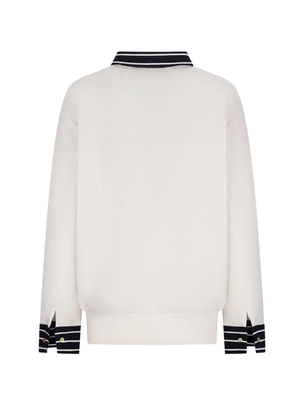 HOUSE OF GRAVITY Poloshirt met lange mouwen en gestreepte afwerking Beige