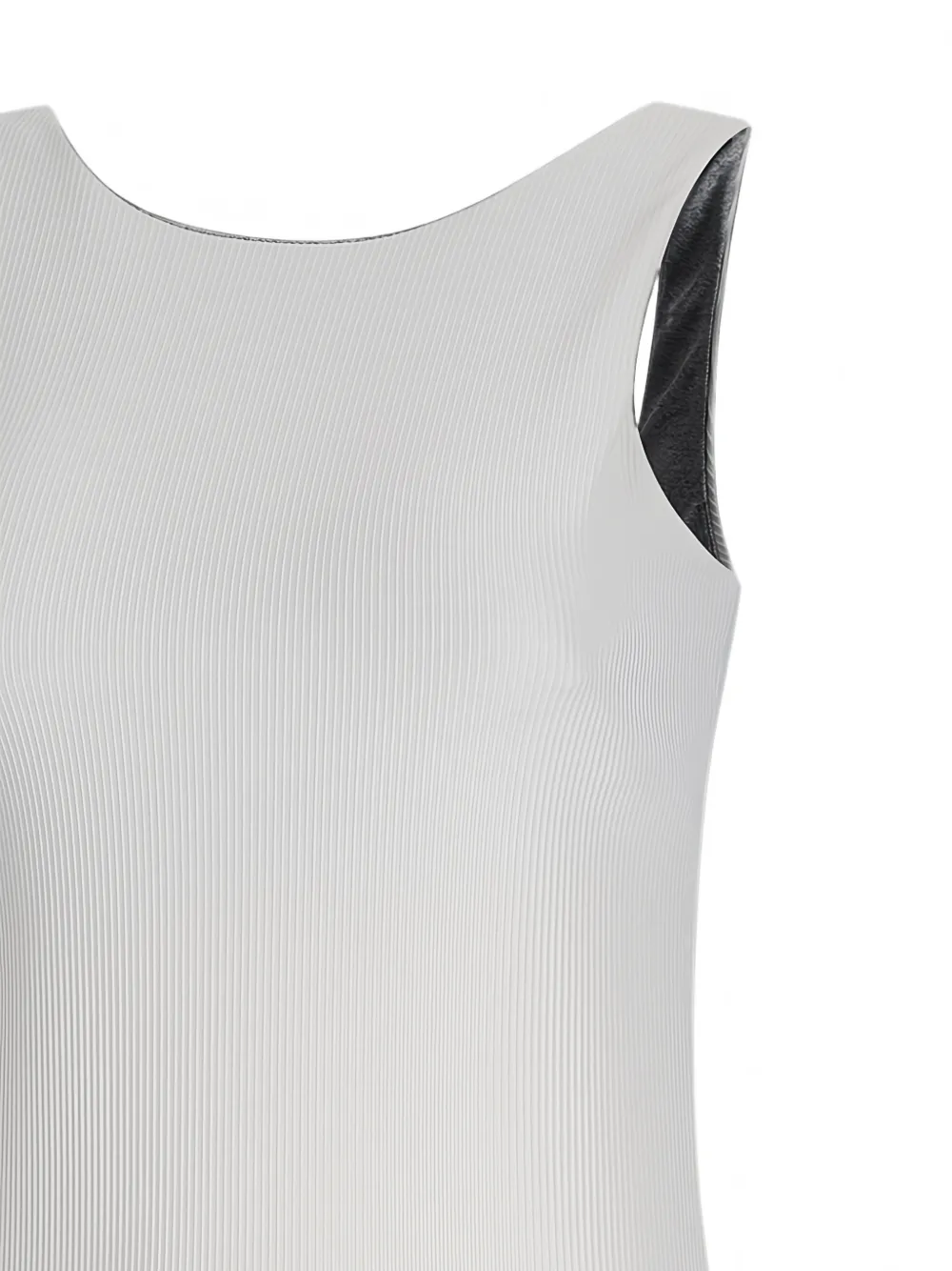 HOUSE OF GRAVITY Ribgebreide mouwloze top Wit