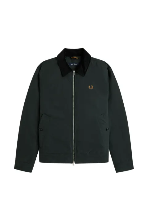 Fred Perry corduroy-collar logo-embroidered jacket