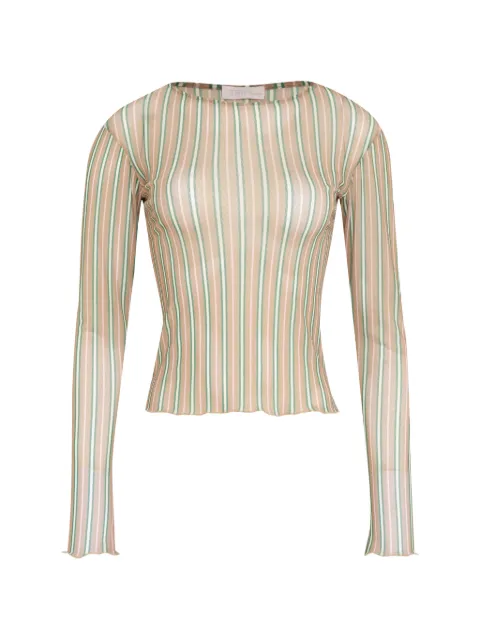 Triya Blusa Elisa semitranslúcida com listras