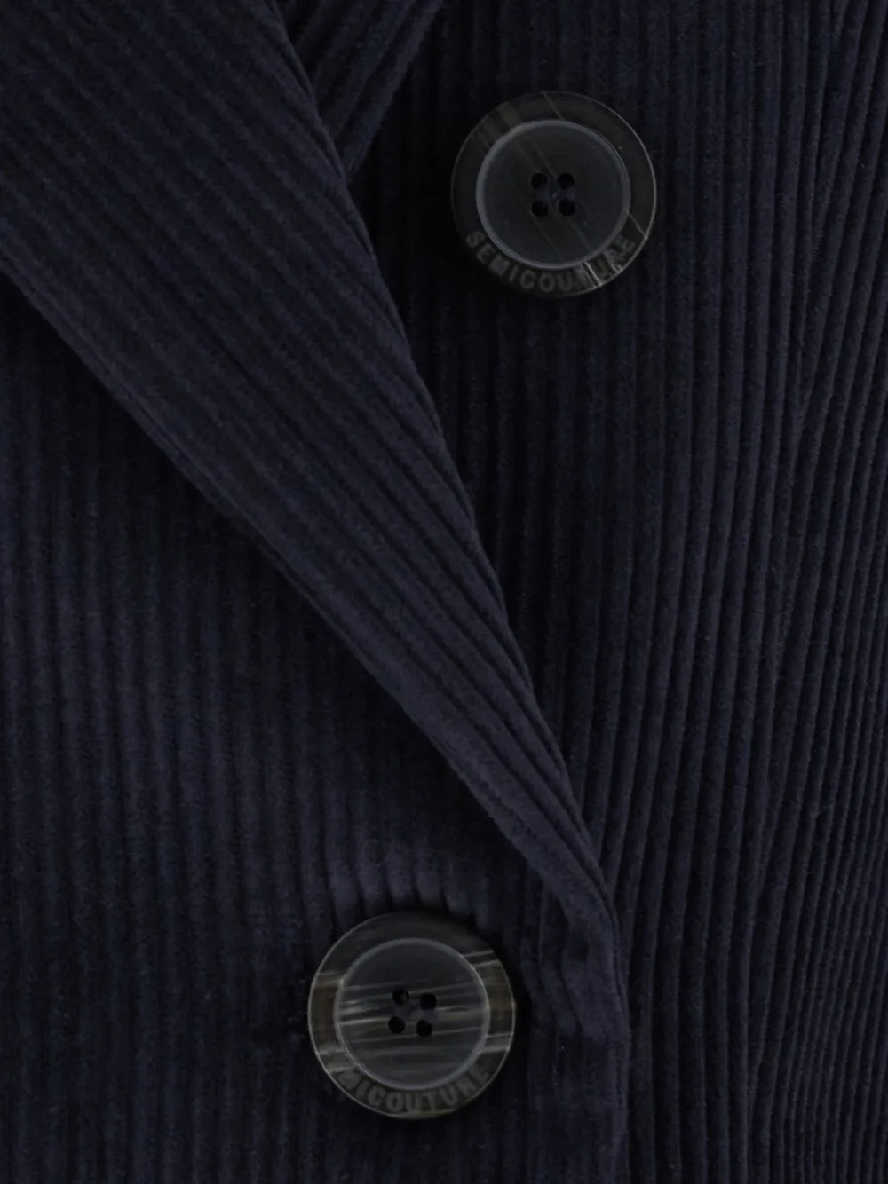 Semicouture Ribfluwelen jack Blauw