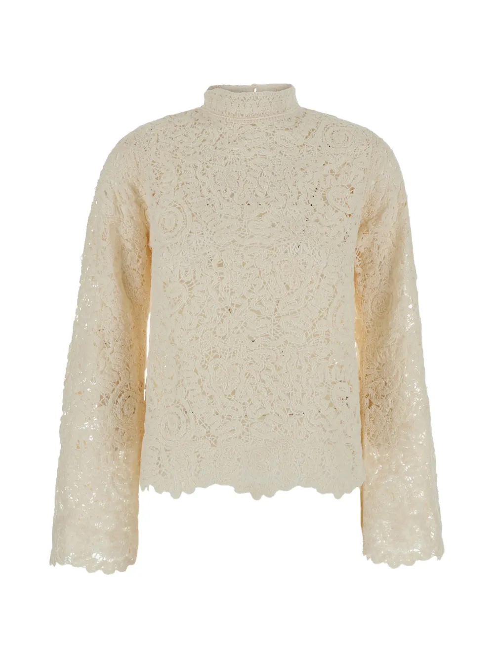 Semicouture Blusa a collo alto - Toni neutri