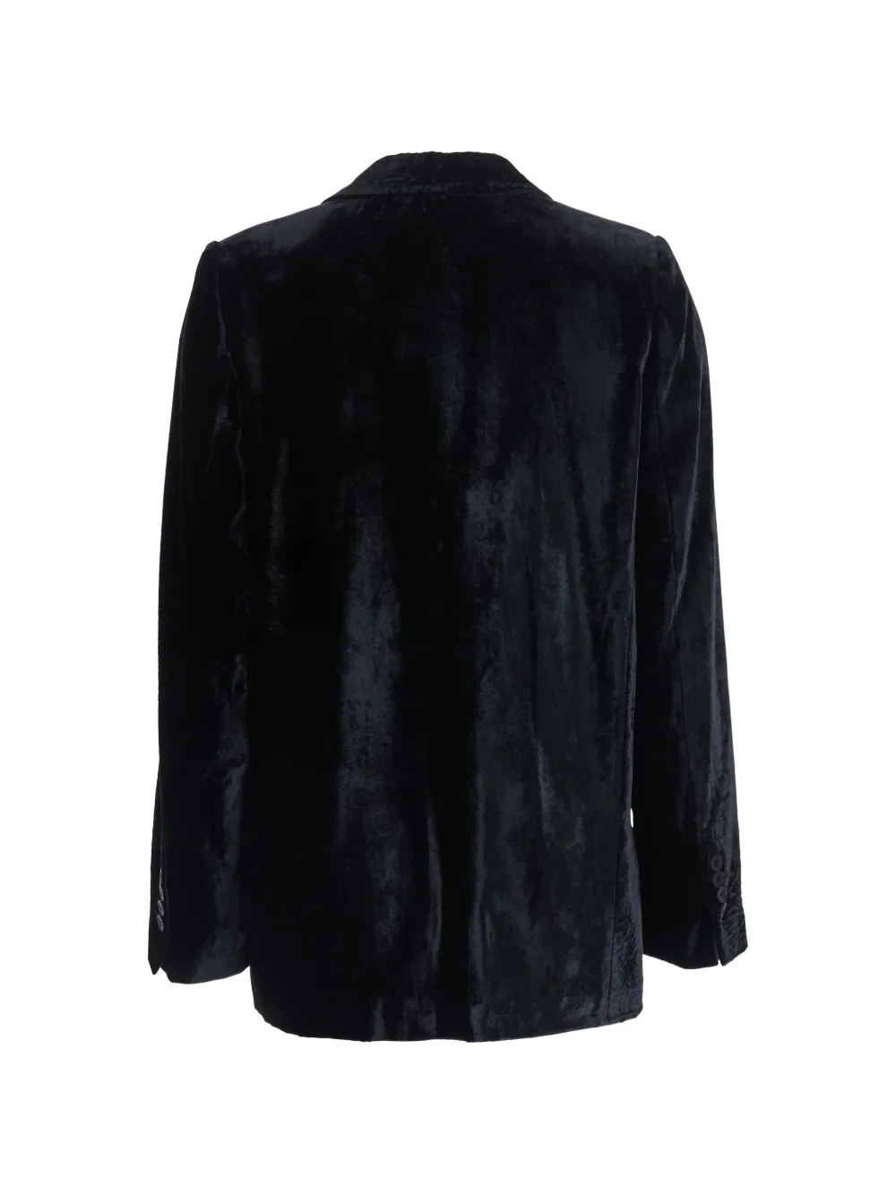 Semicouture Jack met enkele rij knopen en fluweel-effect Zwart