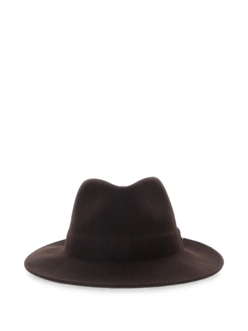 TWINSET logo-plaque wool hat - Marrone