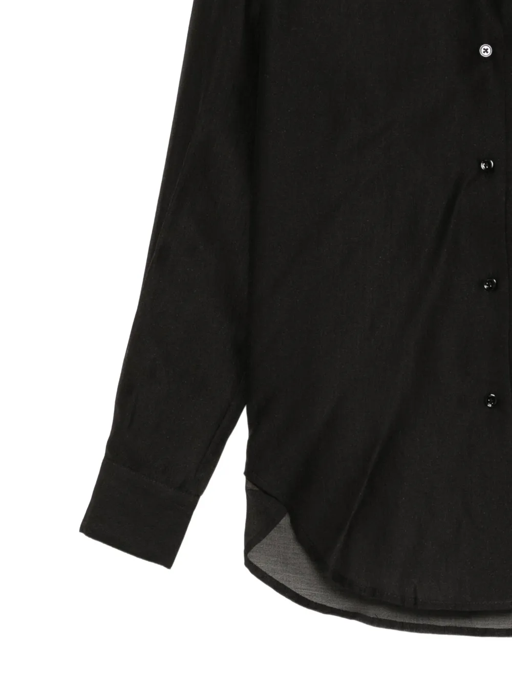 Cynthia Rowley Salina doorzichtige blouse Zwart
