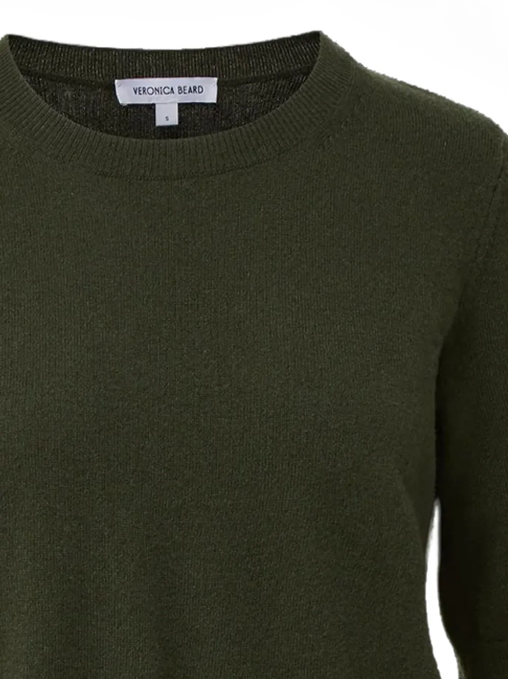 Veronica Beard Shana Short-sleeve Sweater in Green, view 2