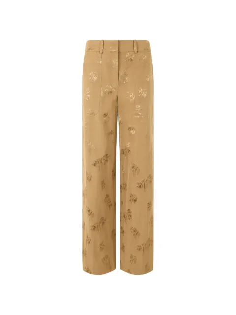 Veronica Beard Cole floral-jacquard wide-leg trousers