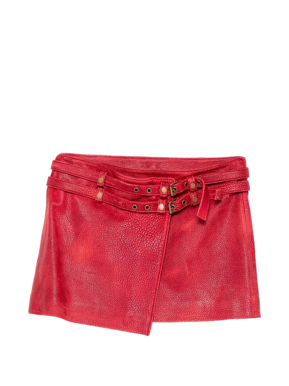 Cynthia Rowley jupe portefeuille winona en cuir - Rouge Cynthia Rowley jupe portefeuille winona en cuir - Rouge