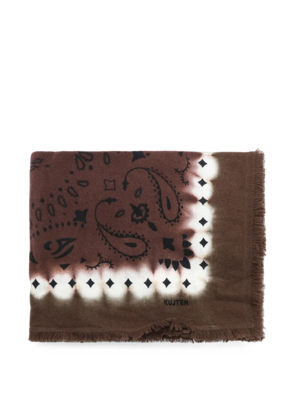 kujten paisley bandana scarf - Braun