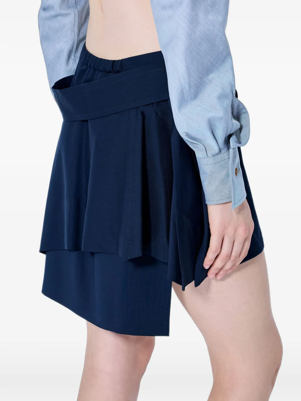 Vivienne Westwood Asymmetric Layered Mini Skirt in Blue, view 4