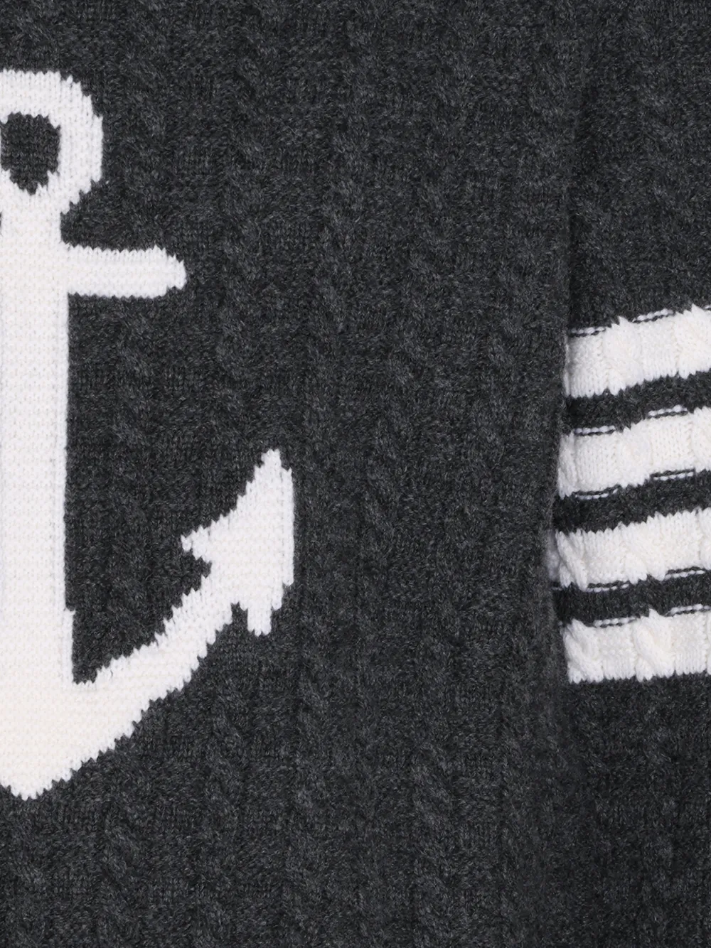 Thom Browne Anchor kabelgebreide trui Grijs