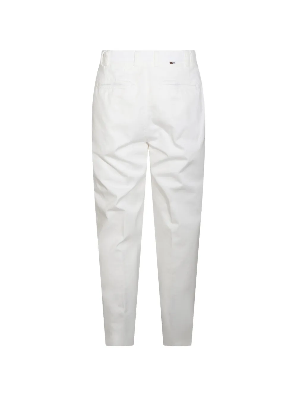 Canali Pantalon met logopatch Wit