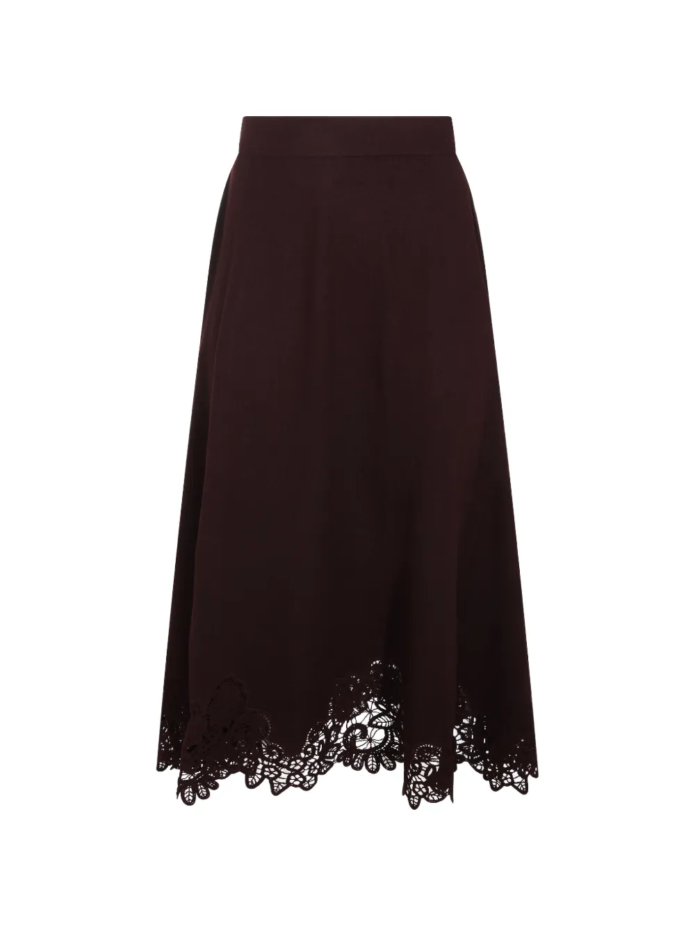 ZIMMERMANN lace-trim midi skirt Bruin