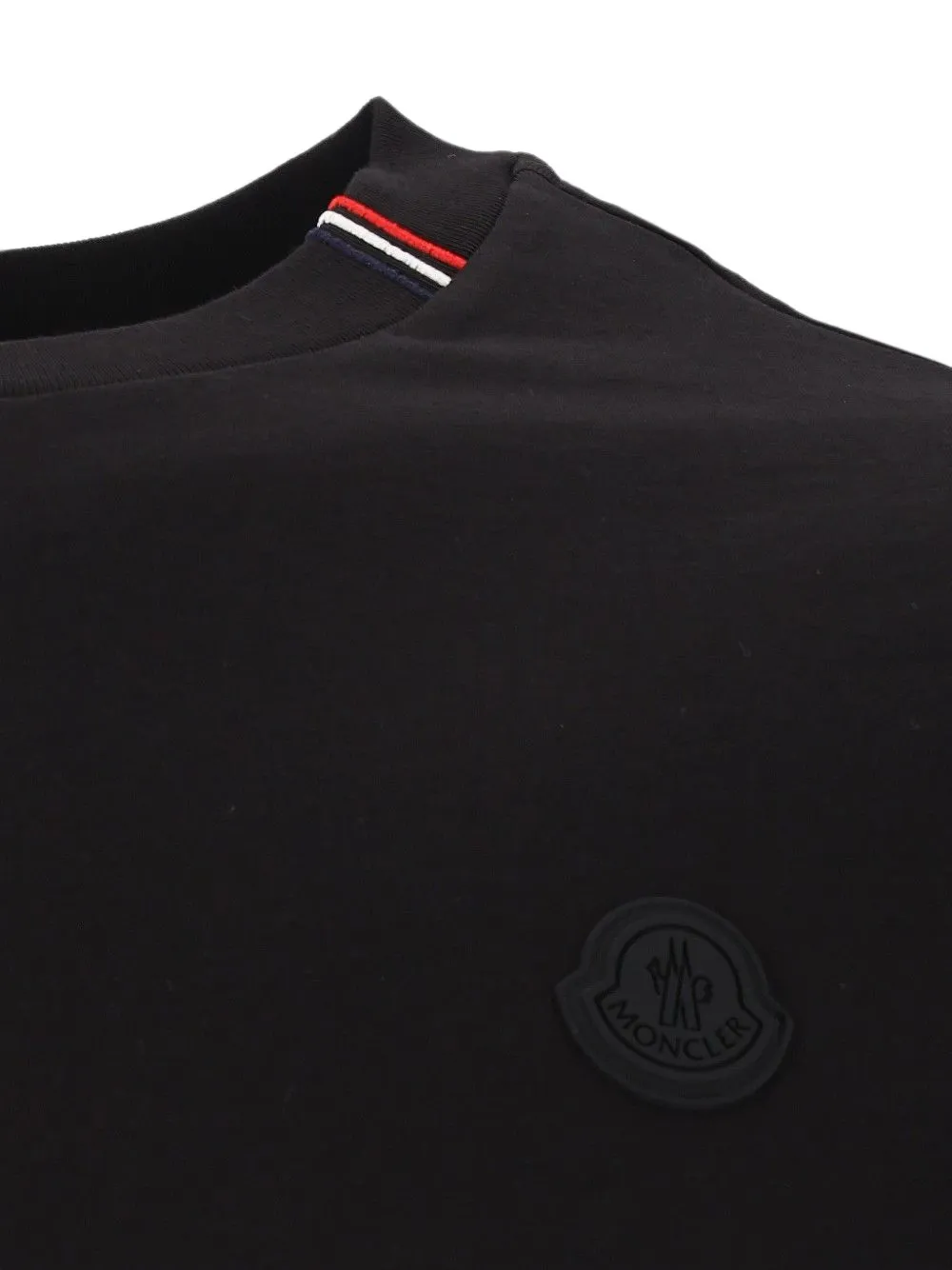 Moncler Katoenen T-shirt met logo Zwart