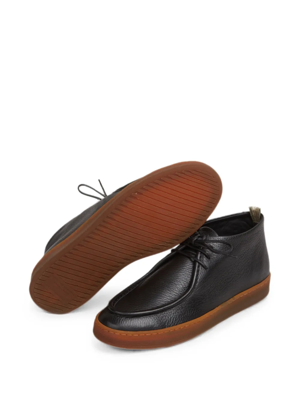 Officine Creative Ambrie pebbled leather boots Zwart