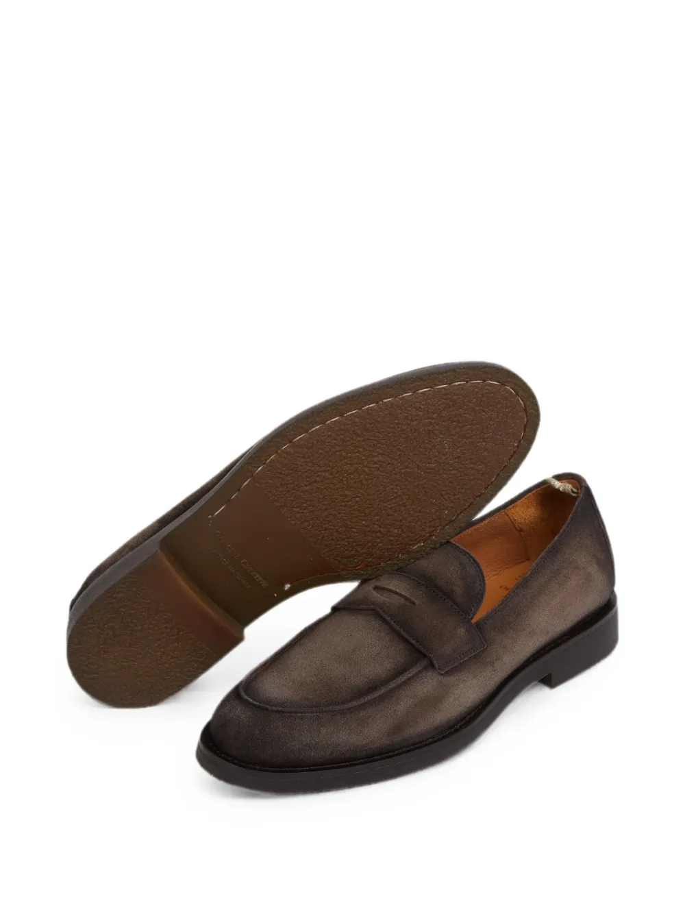 Officine Creative Opera Flexi 101 suede penny loafers Bruin