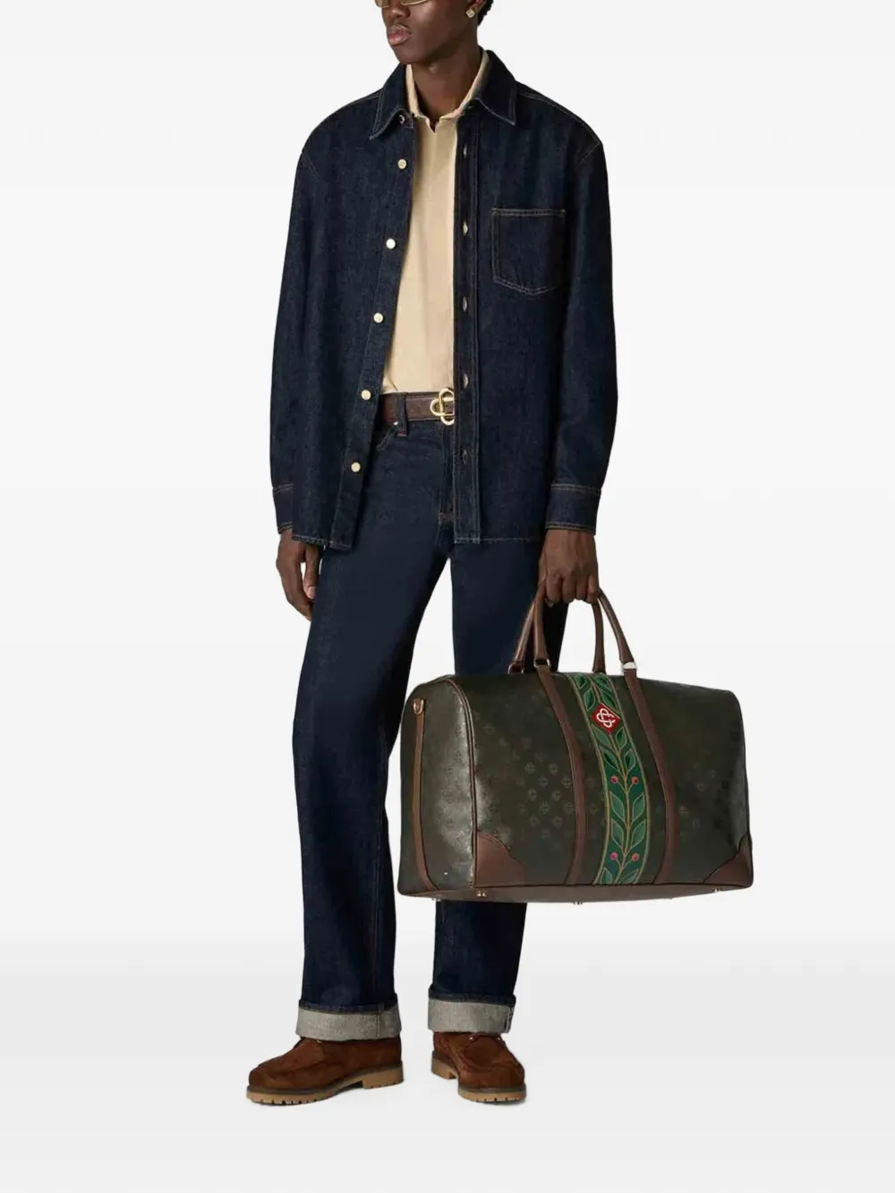 Casablanca Weekendtas met monogram Bruin