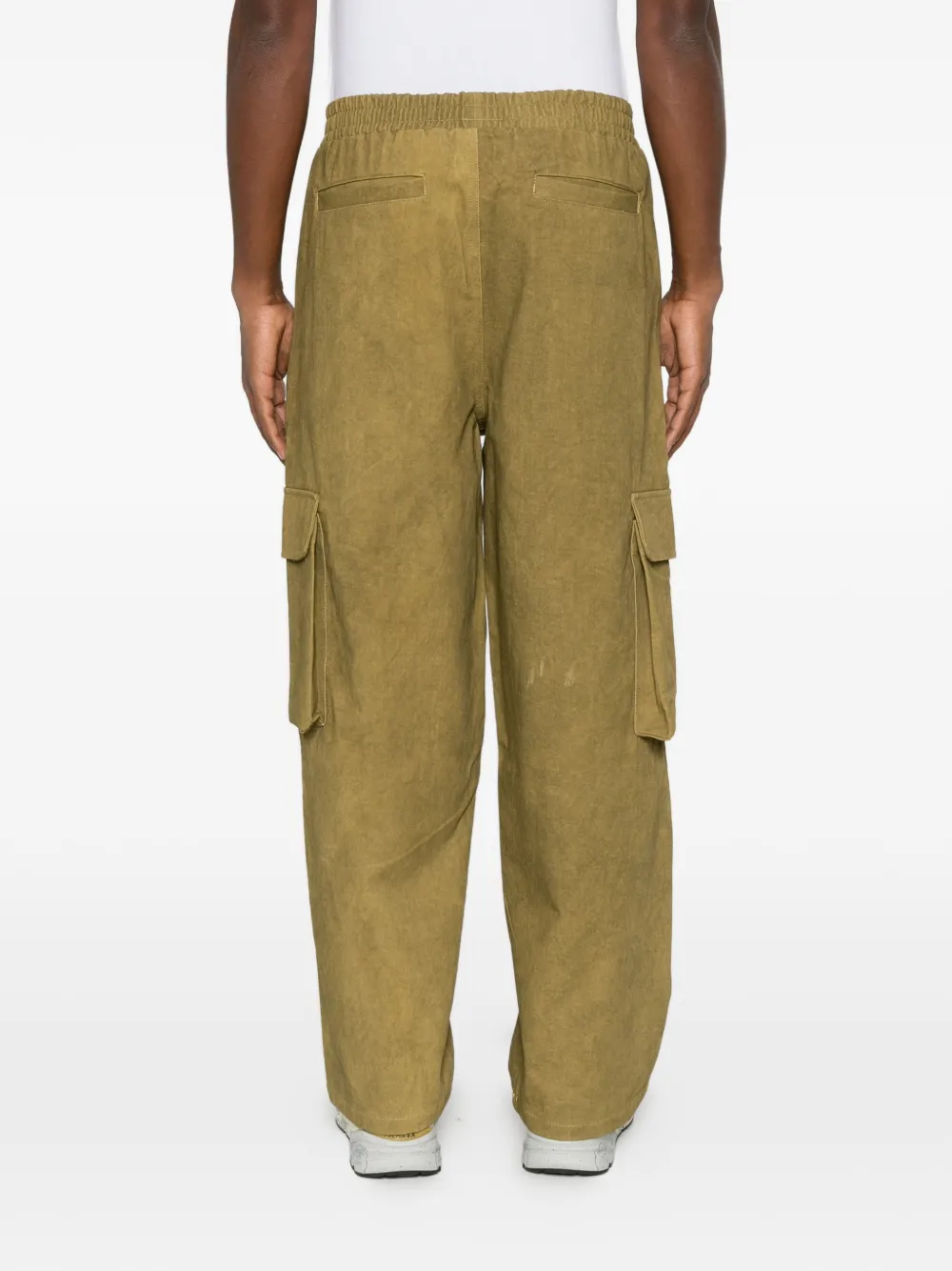 BARROW logo-lettering cargo pants Groen