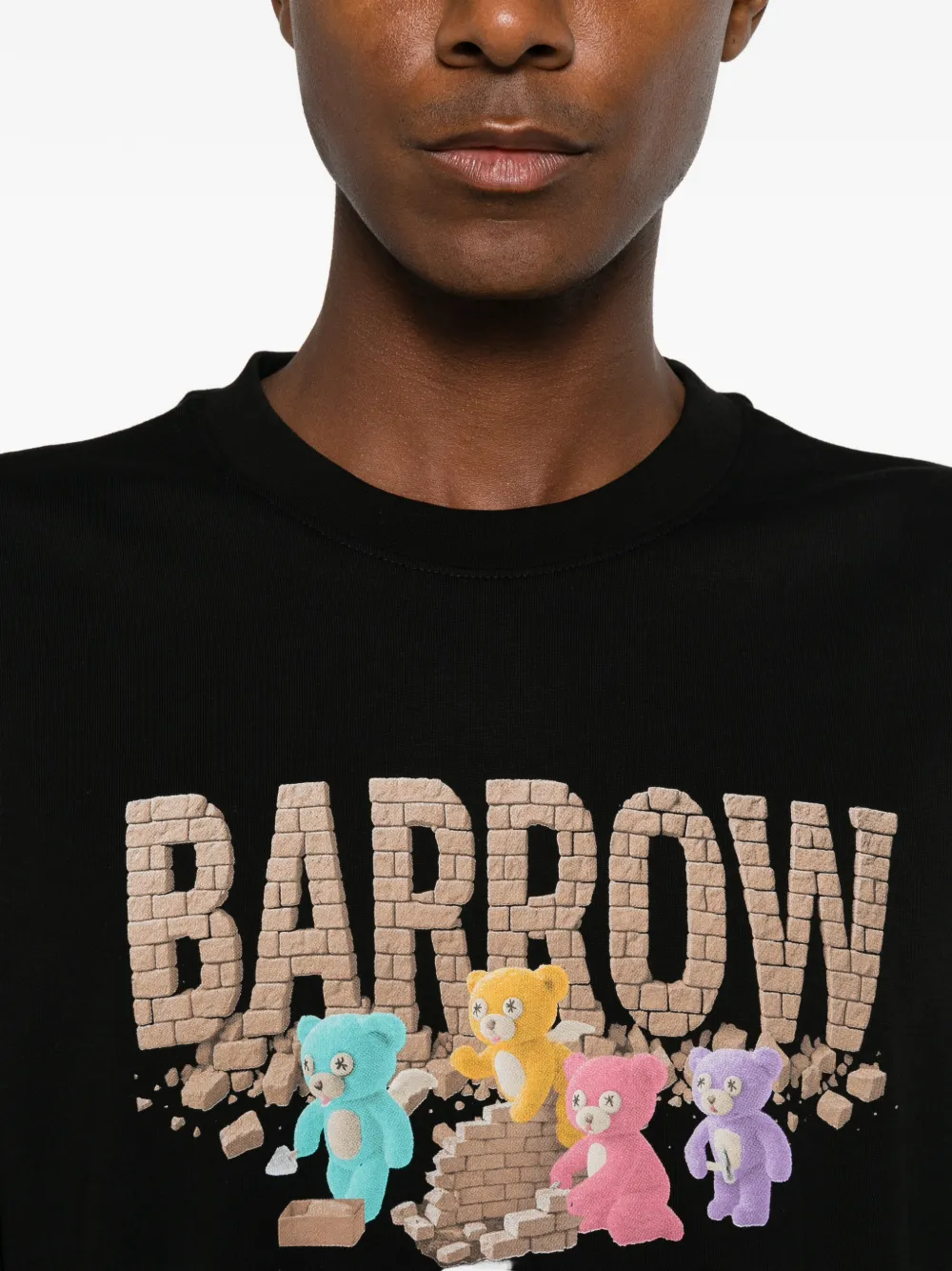 BARROW T-shirt met print Zwart