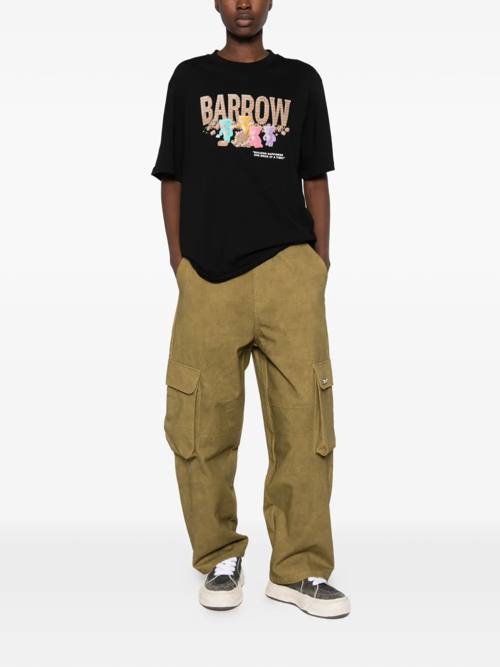 BARROW T-shirt met print Zwart