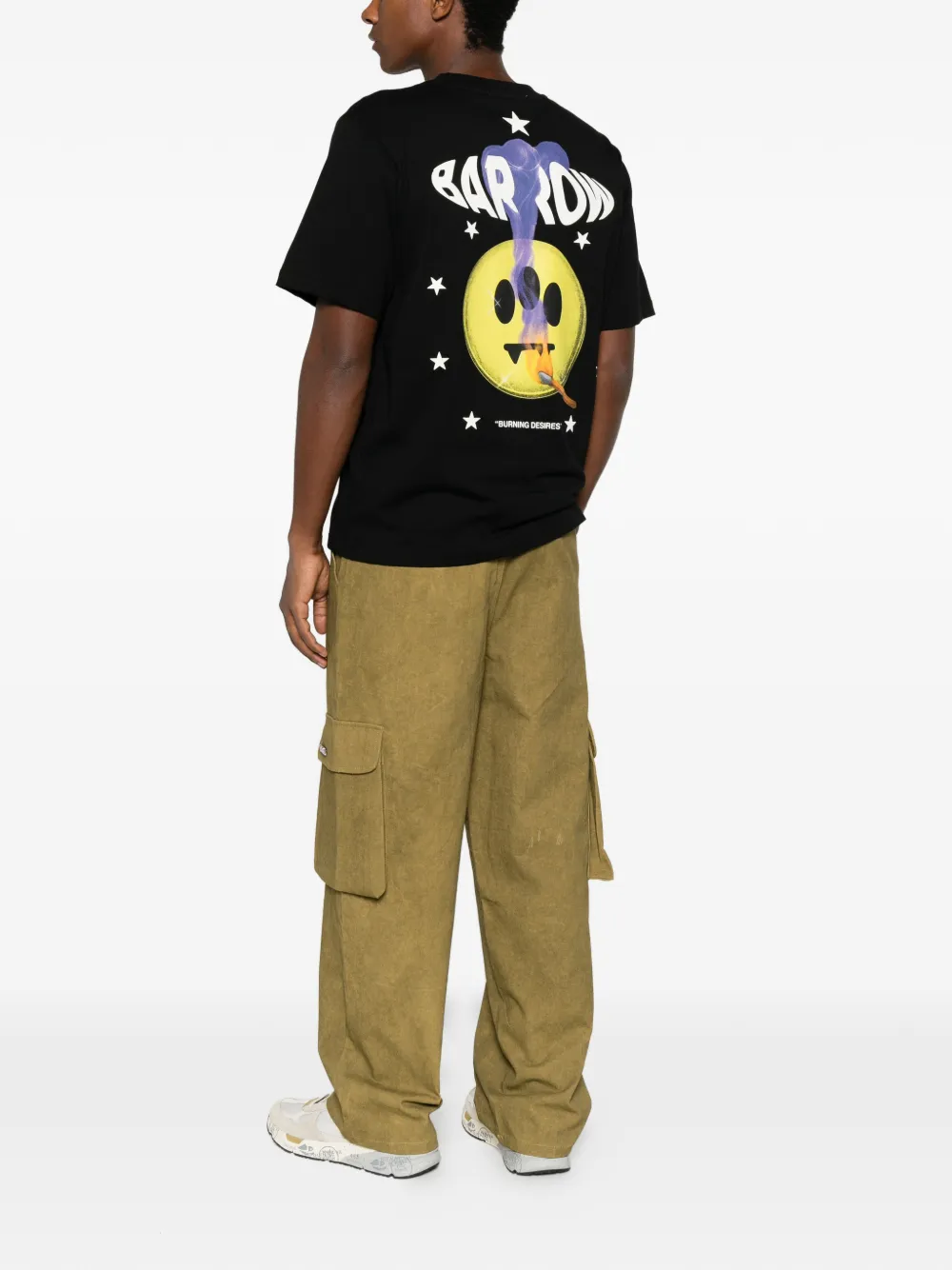 BARROW T-shirt met print Zwart
