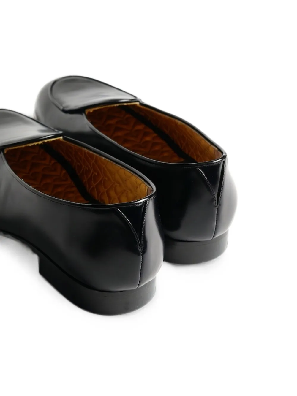 Fortela Hampton schurende leren slippers Zwart