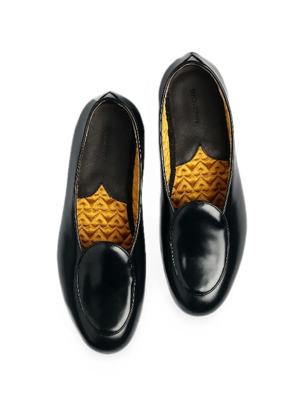Fortela Hampton schurende leren slippers Zwart