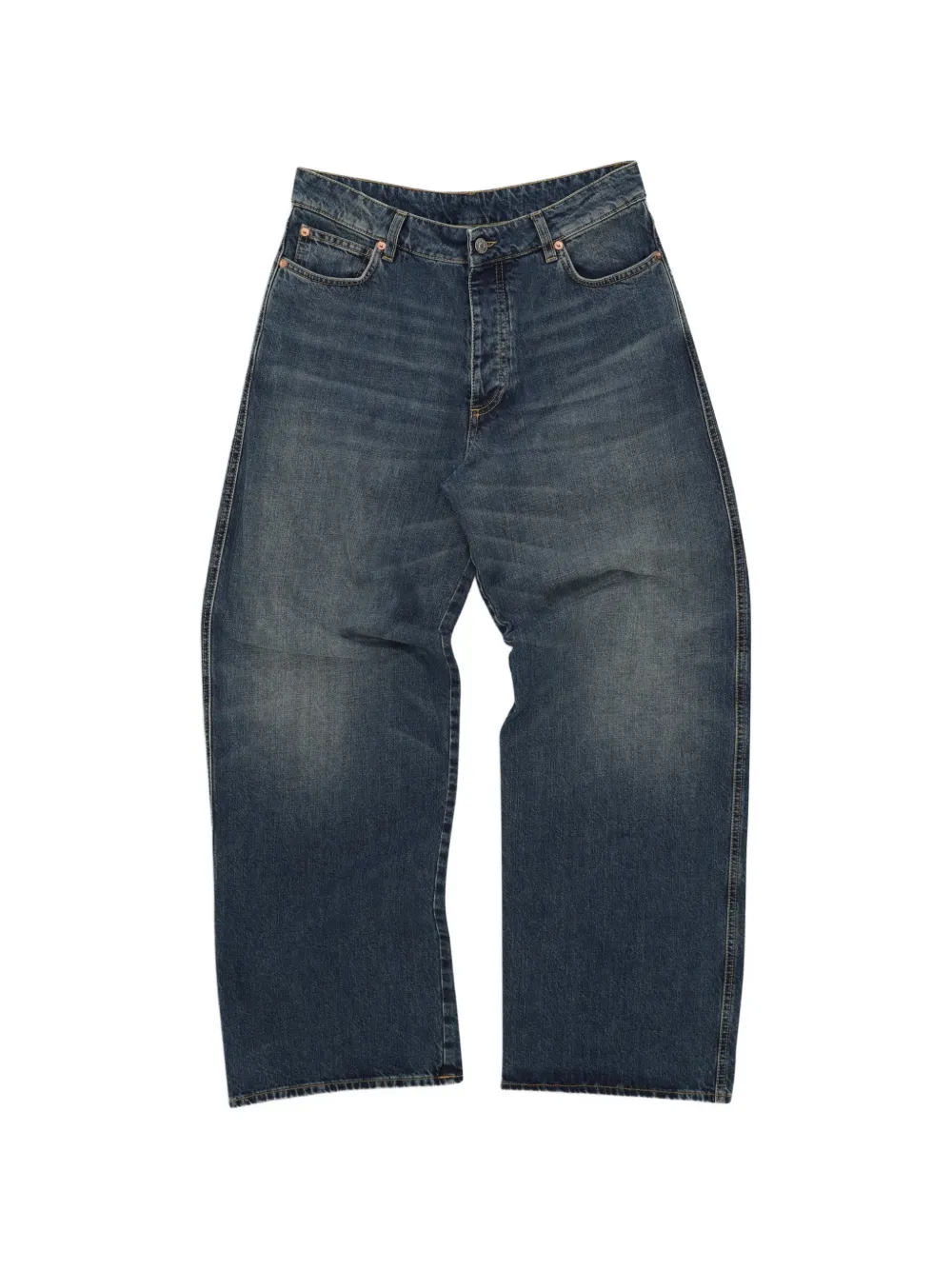 Fortela JaronLow stone-wash wide-leg jeans - Blau