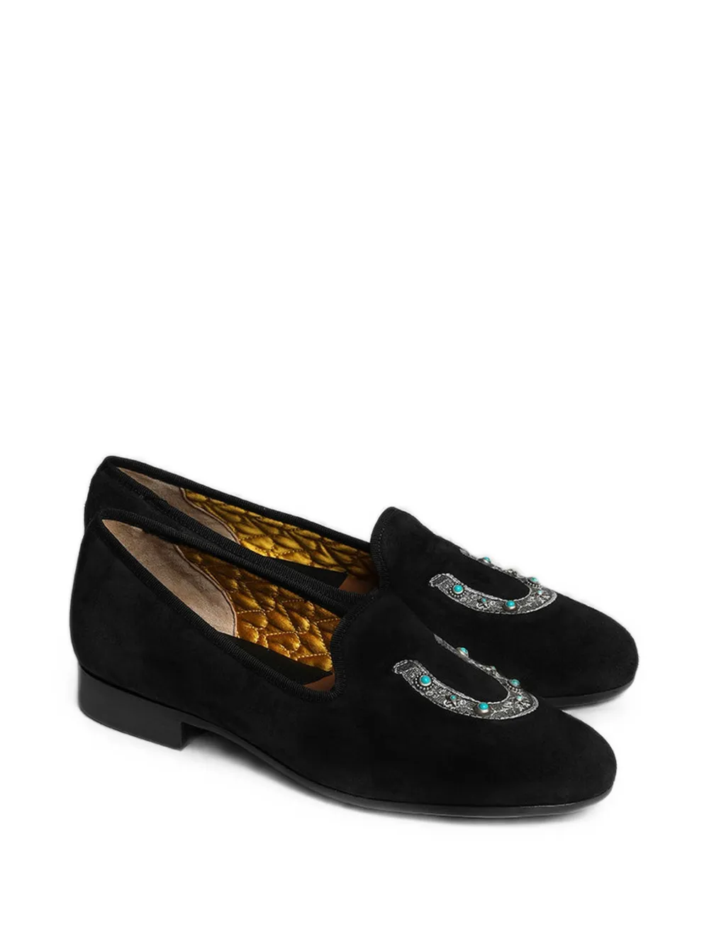 Fortela Broadway Horse suède loafers Zwart