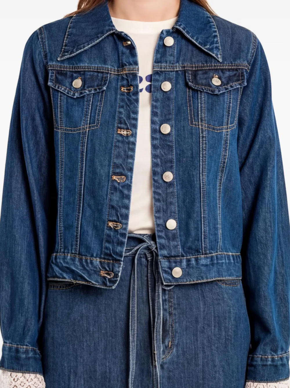 Molly Bracken button-up denim jacket - Blau