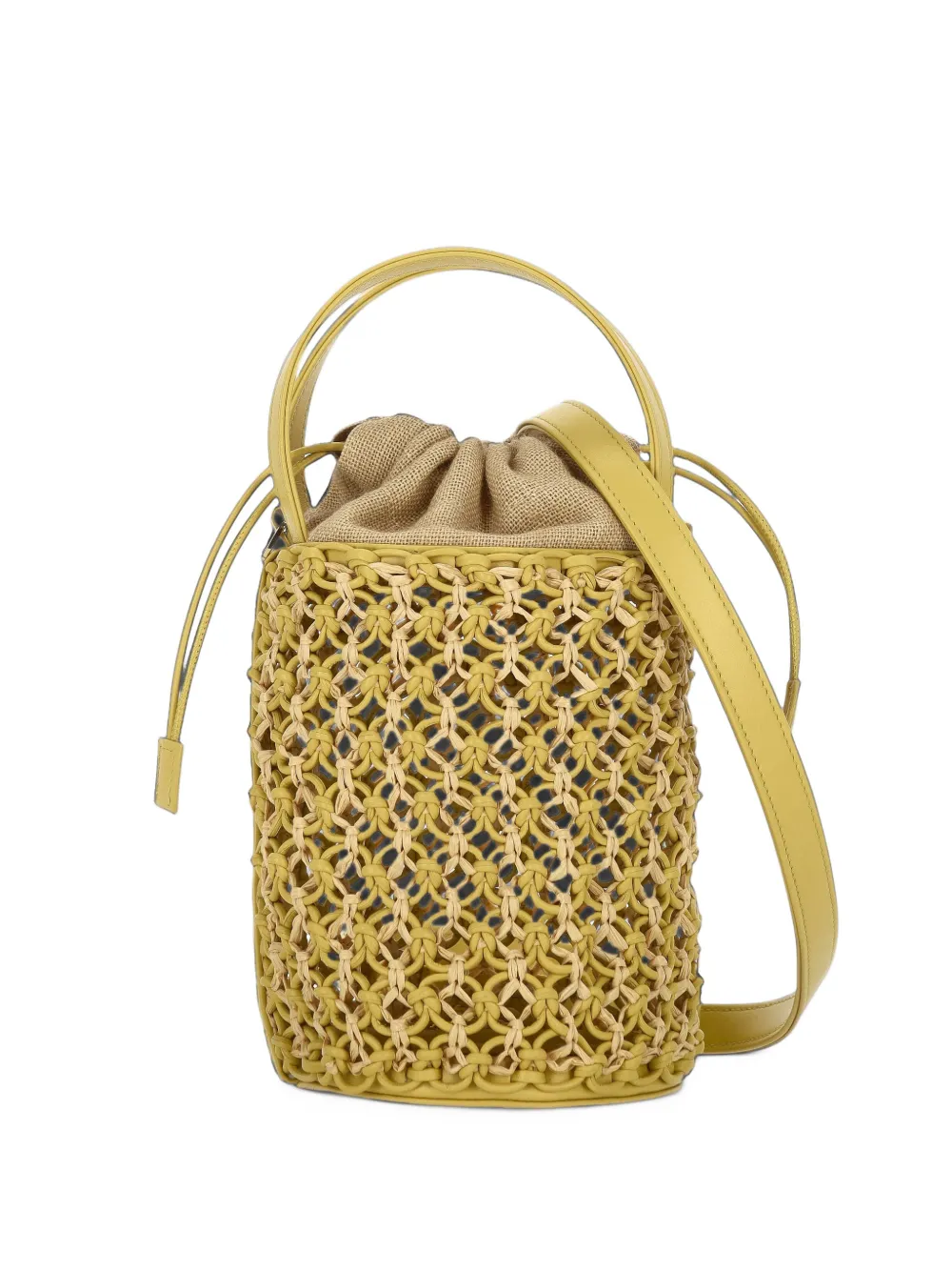 Rodo woven-design bucket bag - Gelb