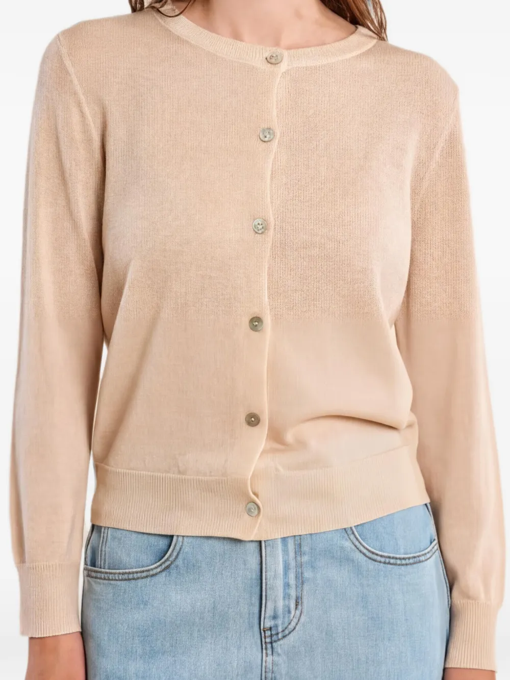Molly Bracken button-up cardigan - Nude