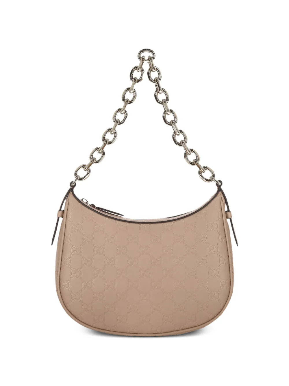 Gucci GG Emblem-embossed shoulder bag - Nude