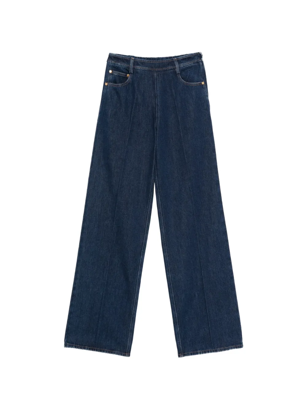 Forte Forte pressed-crease wide-leg jeans - Blau