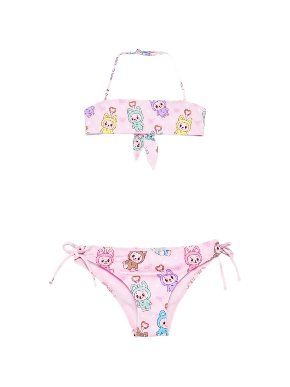 MC2 Saint Barth Kids Mary bikini met puppyprint Roze